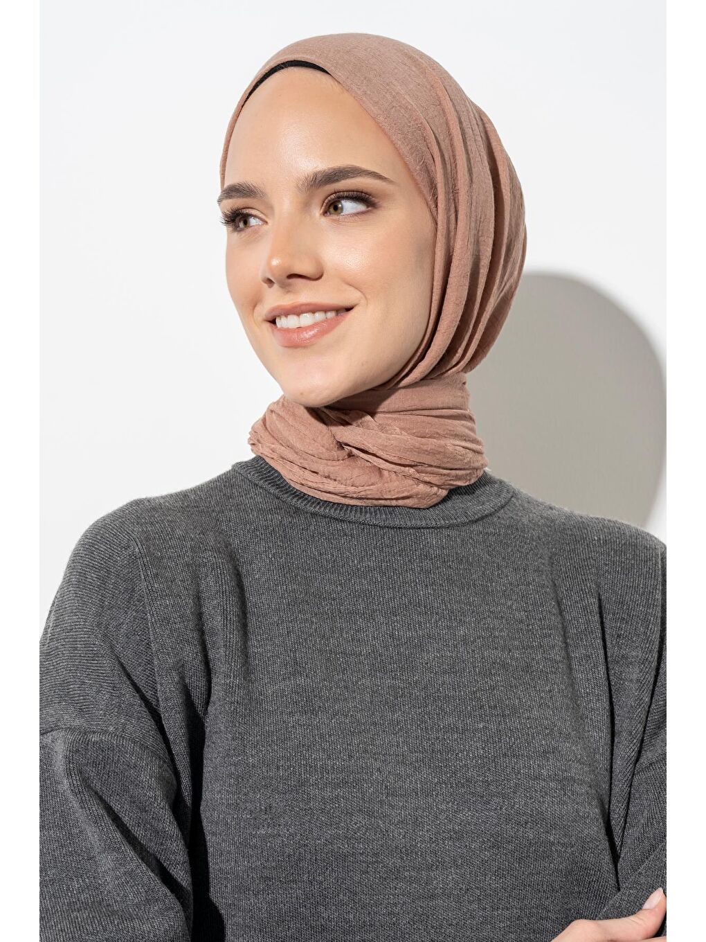 Kahverengi Kadın Konfor Şal 195/85 Cm-1