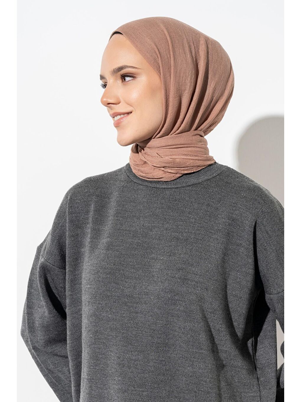 Kahverengi Kadın Konfor Şal 195/85 Cm-3