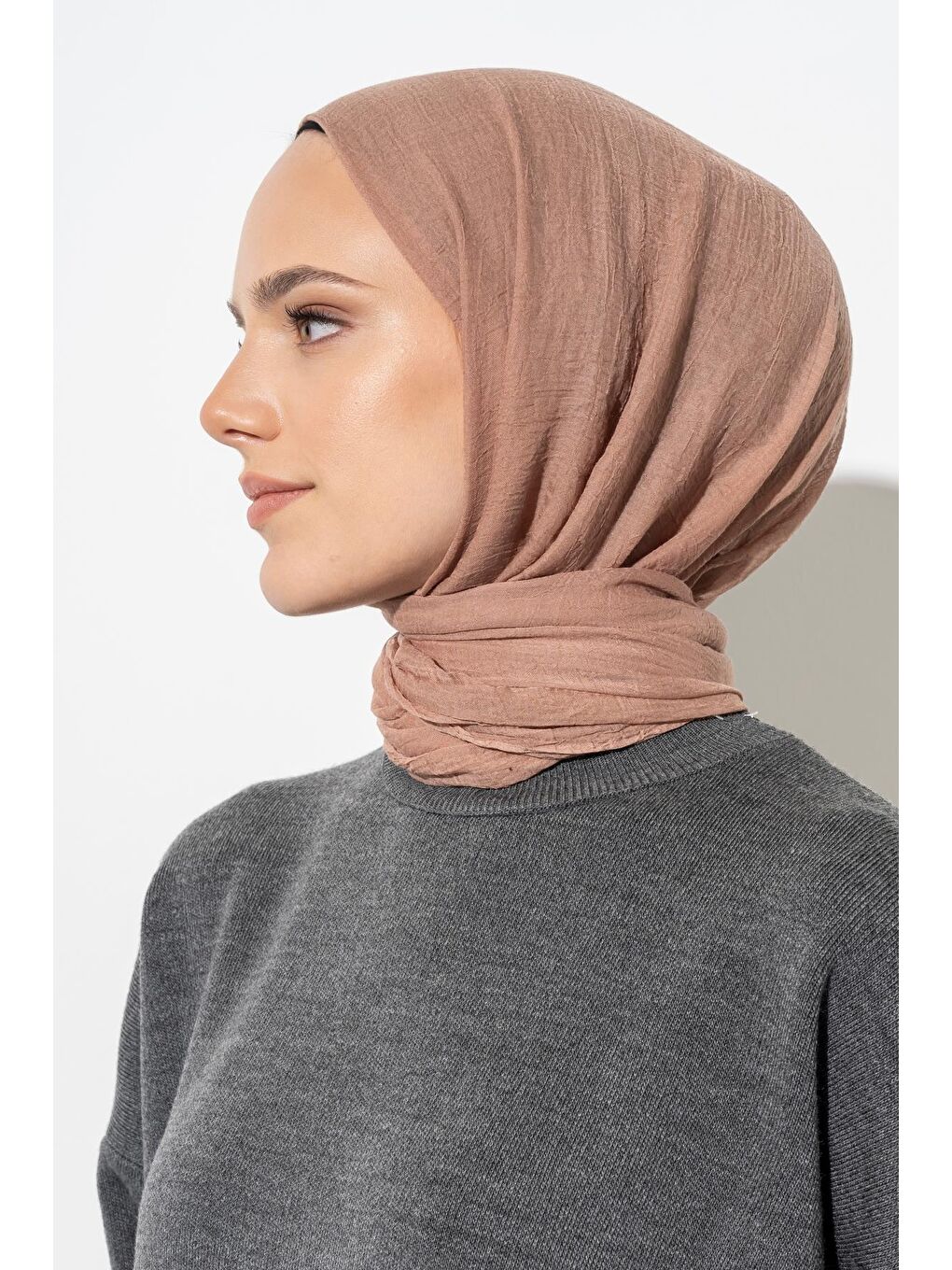 Kahverengi Kadın Konfor Şal 195/85 Cm-4