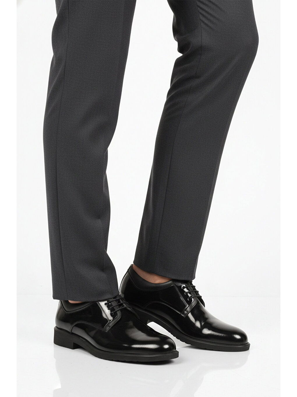 Siyah Rugan Hakiki Deri Erkek Casual Ayakkabı 023 M