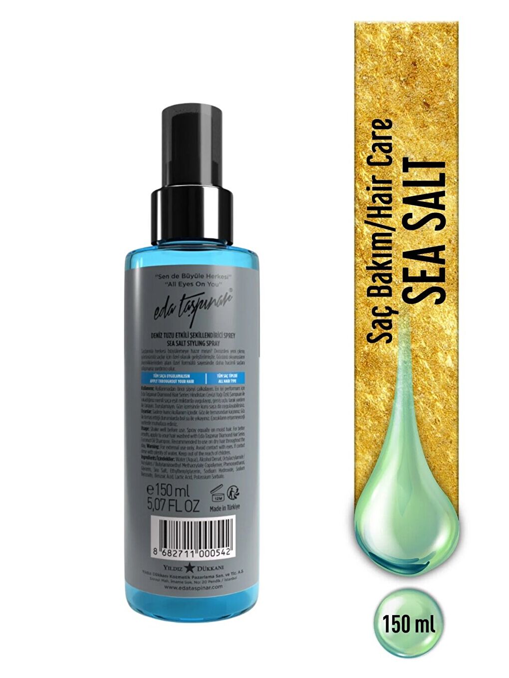 Sea Salt Deniz Tuzu Etkili Saç Şekillendirici Sprey - 150ml. (EGX79)-1