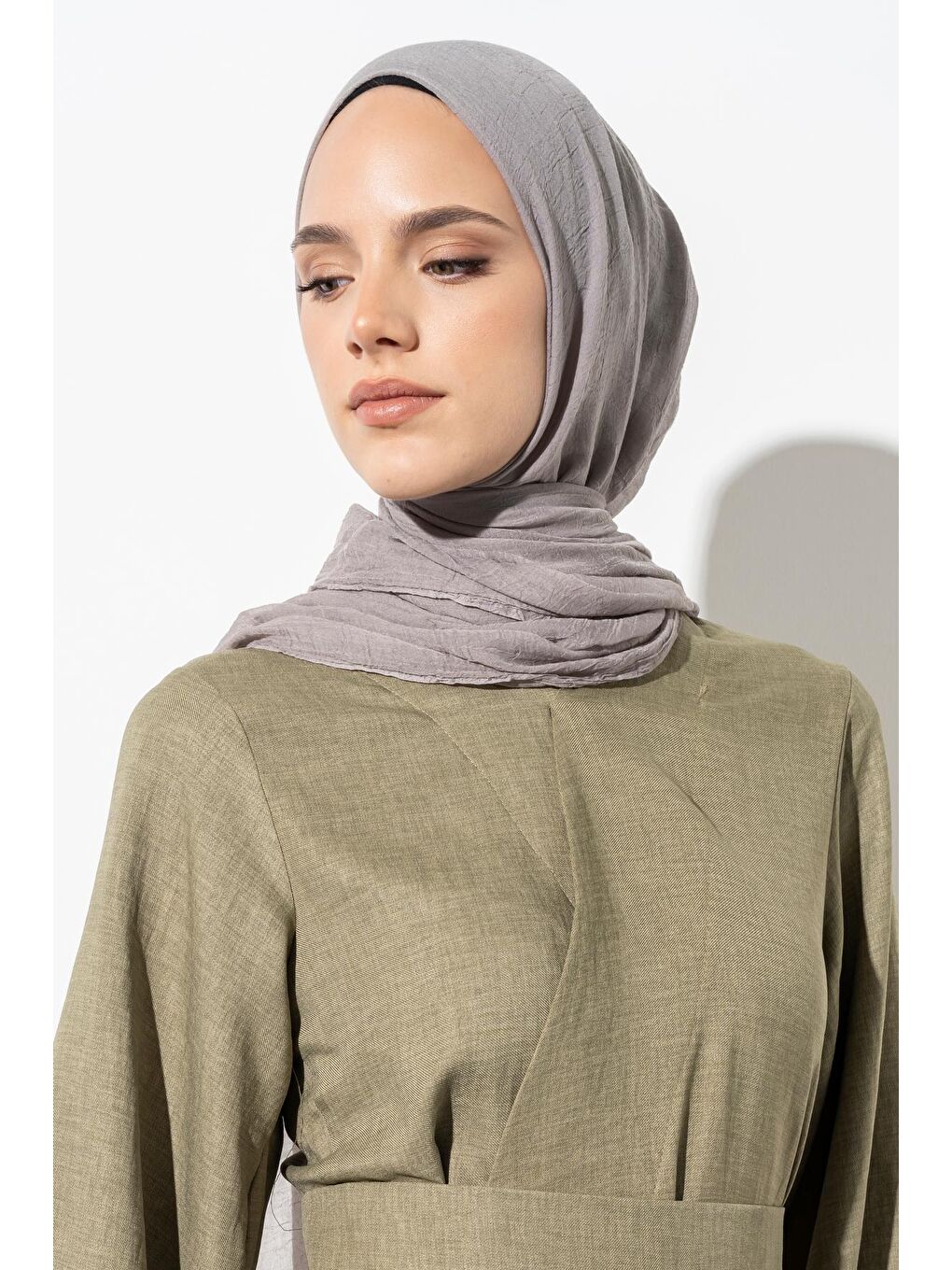 Gri Kadın Konfor Şal 195/85 Cm-3