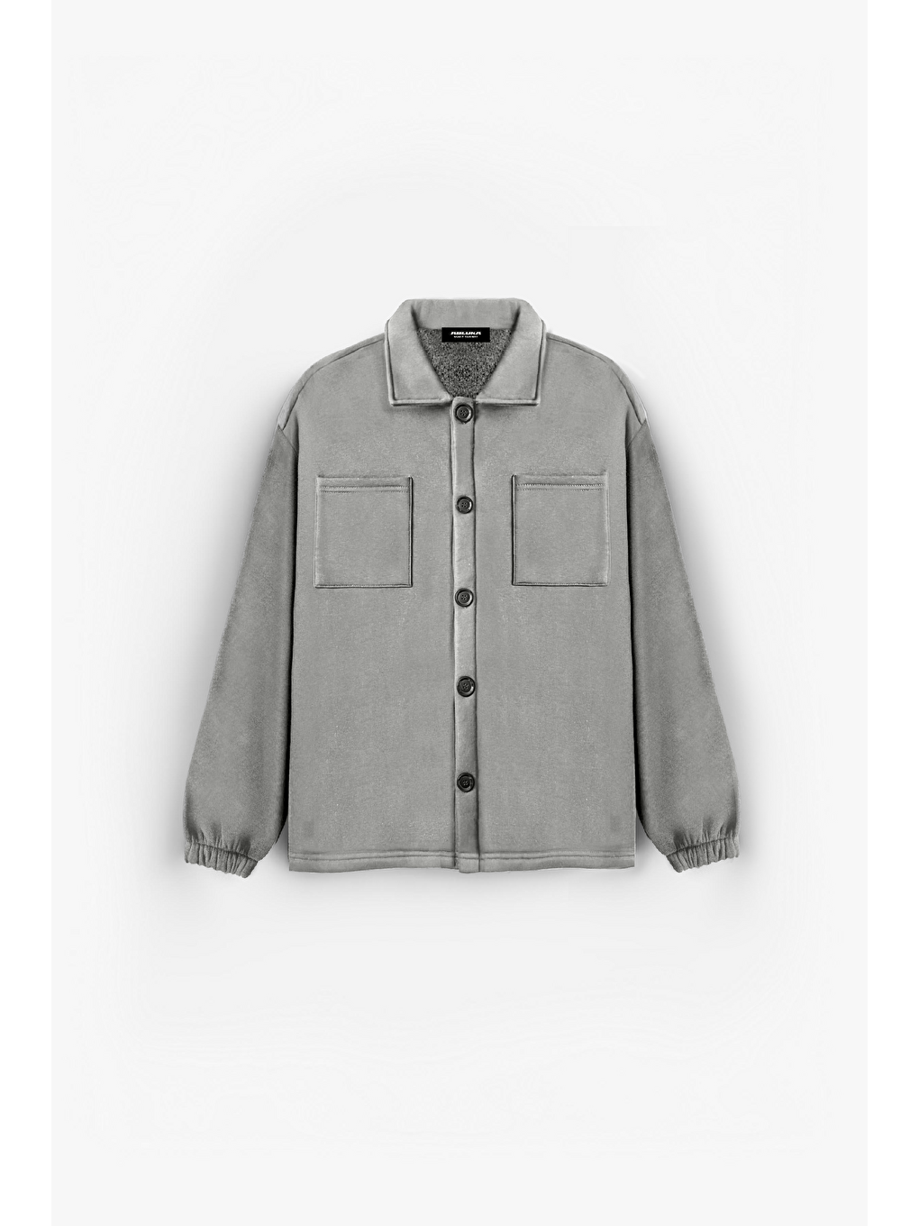 Erkek Oversize Basic Rahat Mont Gri-5