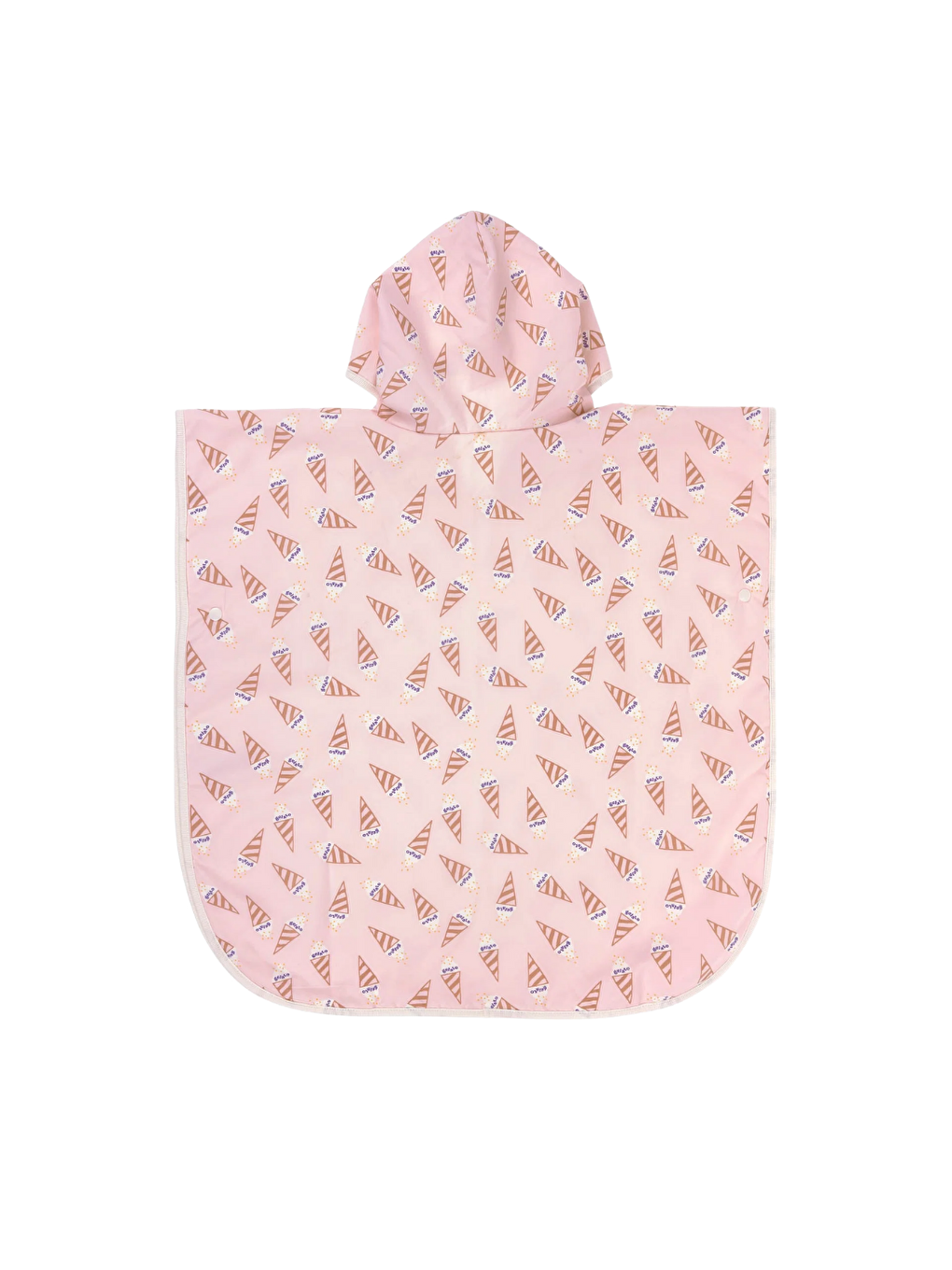 Pembe UV Korumalı Plaj Çocuk Panço Ice Cream Pale Pink-1