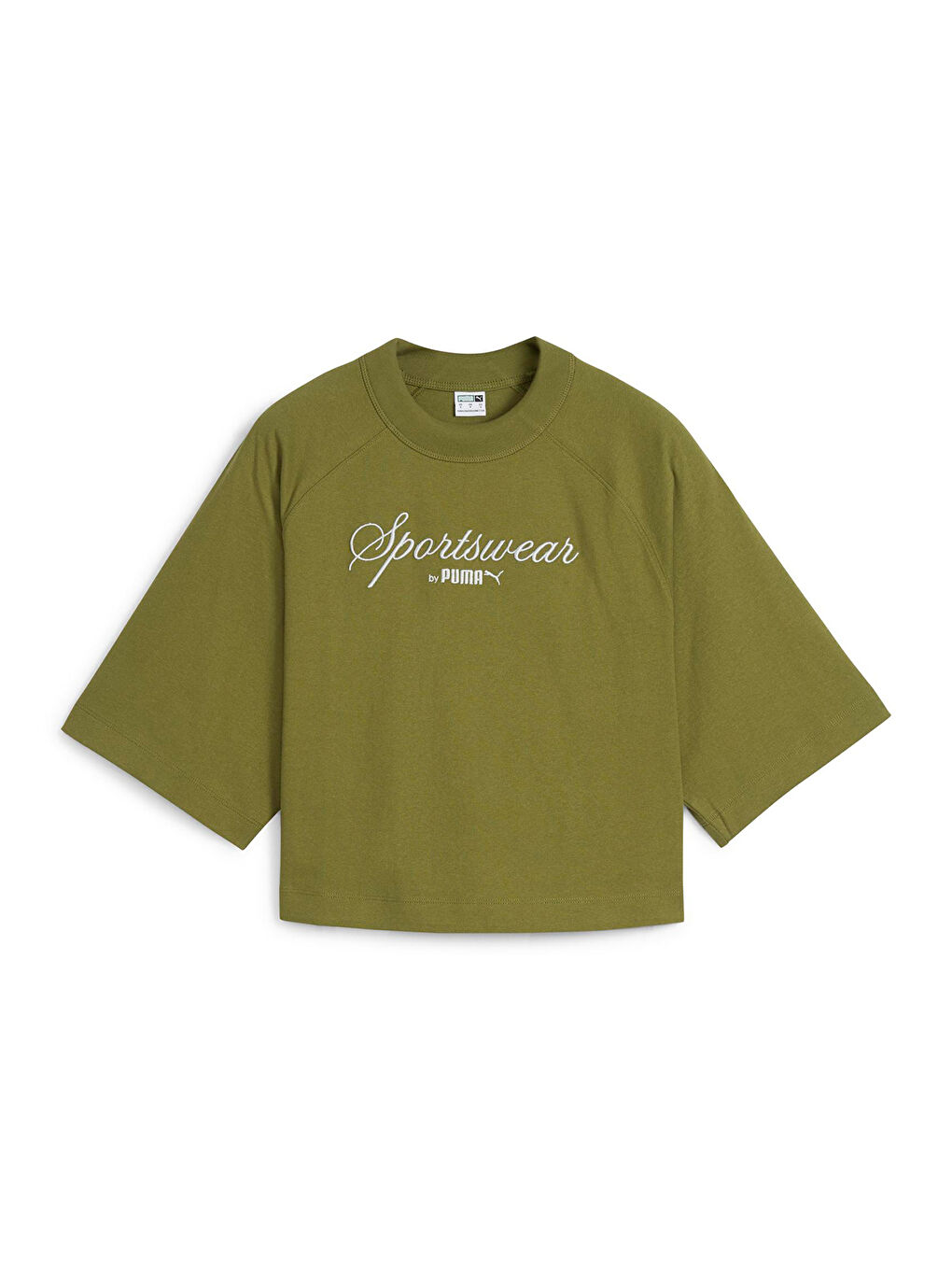 Classics Oversized Kadın Yeşil Yuvarlak Yaka Tişört