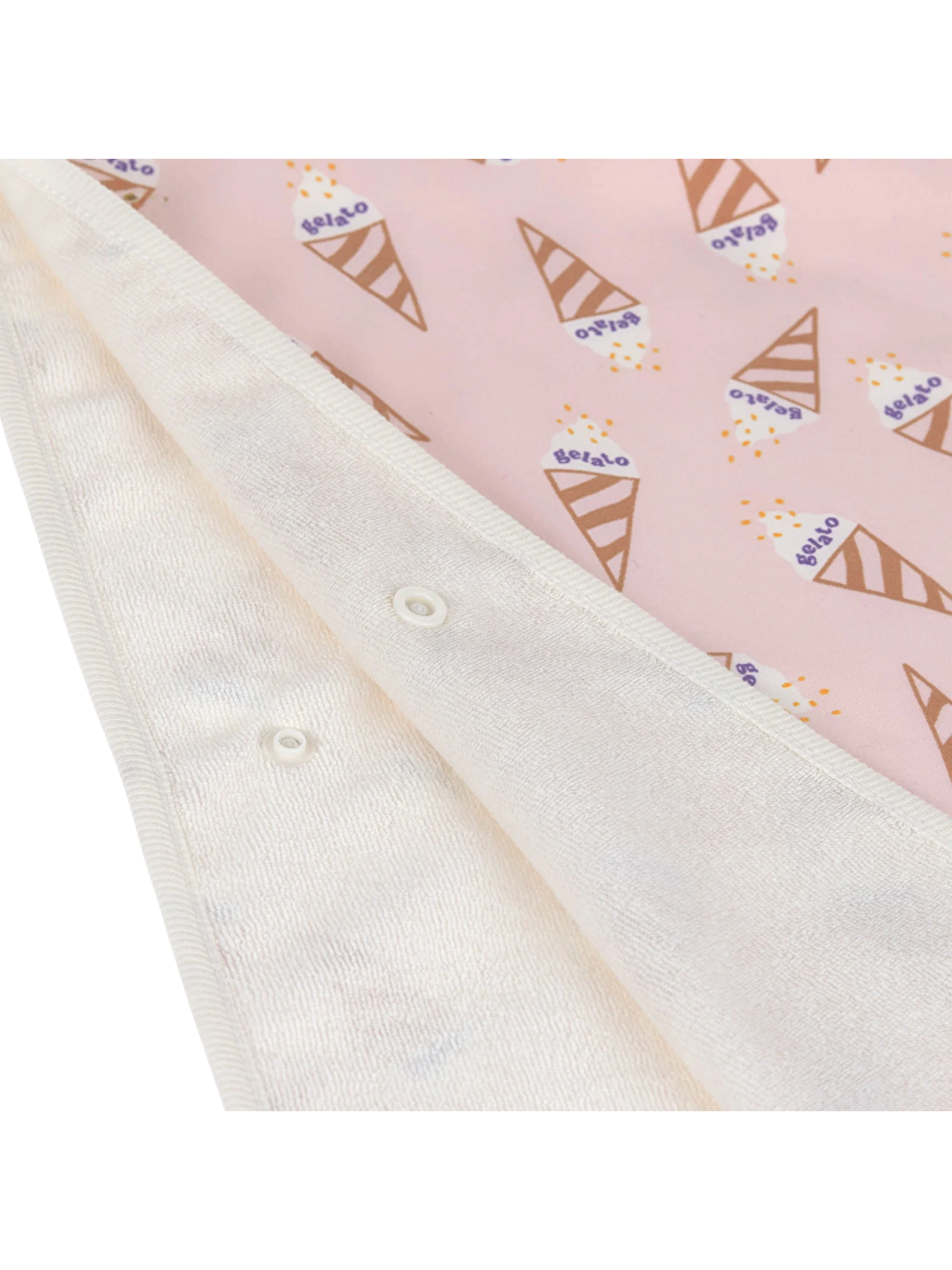 Pembe UV Korumalı Plaj Çocuk Panço Ice Cream Pale Pink-3