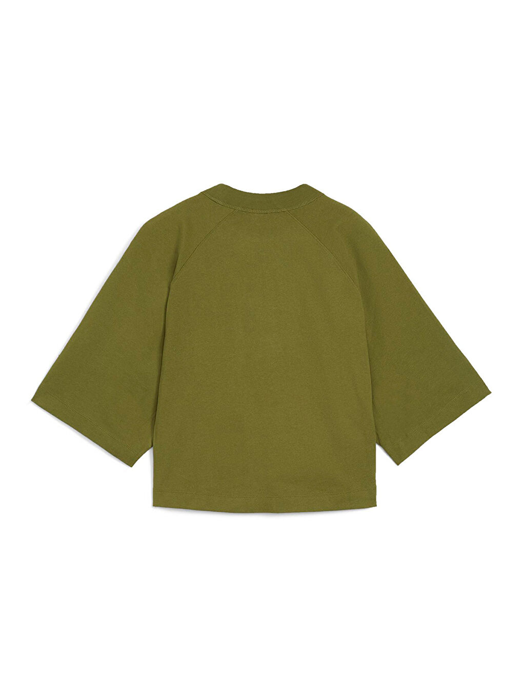 Classics Oversized Kadın Yeşil Yuvarlak Yaka Tişört-1