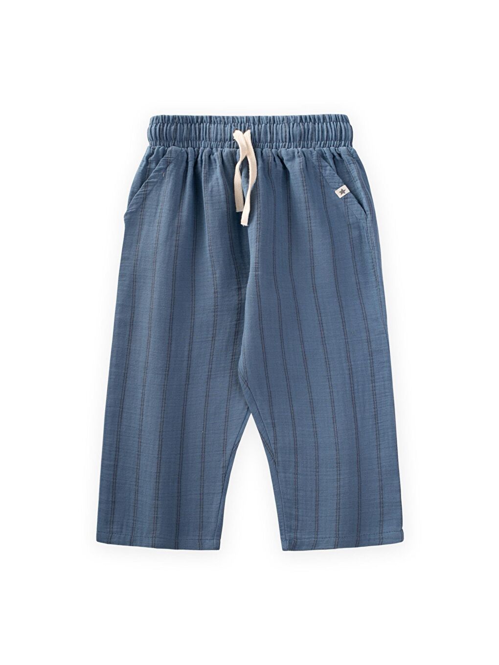 İndigo Erkek Çocuk Çizgili Müslin Pantolon