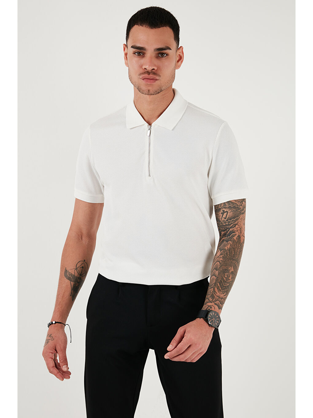 Siyah Pamuklu Regular Fit 3'lü Paket Polo Yaka Tişört 59029641518S3-2