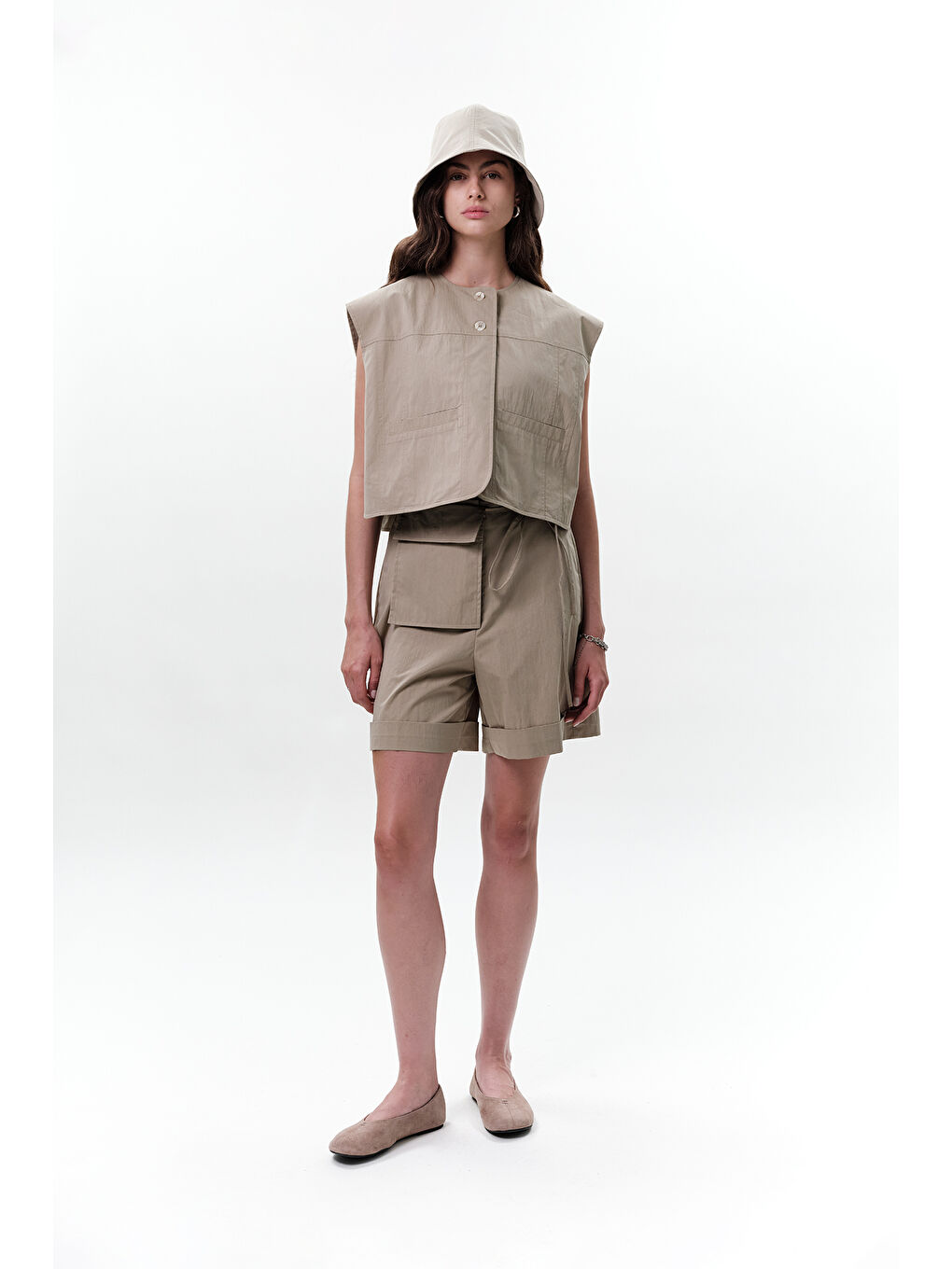 Cep Kemerli Şort Yeşil-3