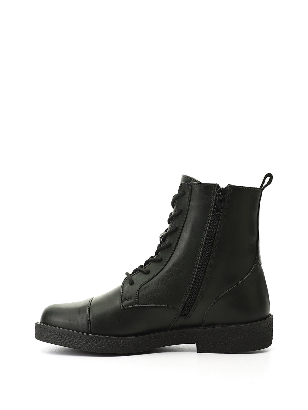 Kadın HAKİ-YEŞİL Fermuarlı Kauçuk Taban Hakiki Deri Postal Bot-2