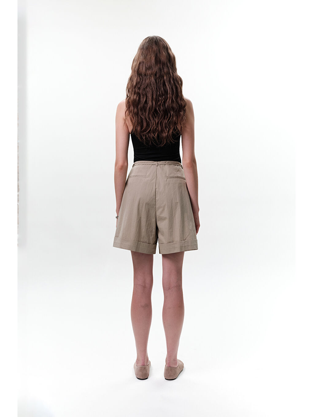 Cep Kemerli Şort Yeşil-5