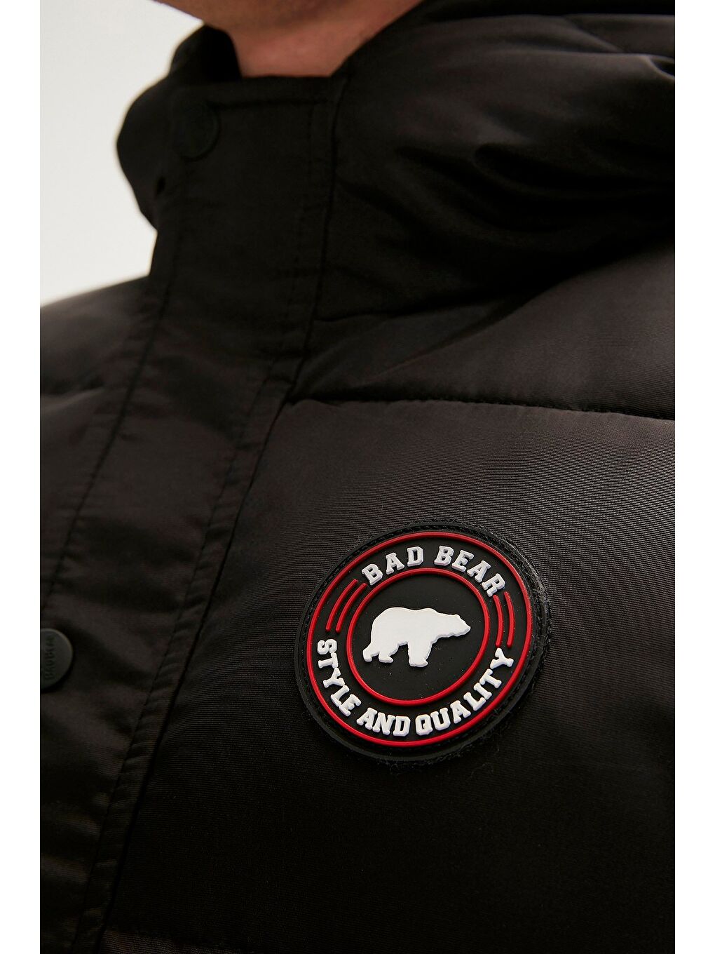 Bad Bear Siyah Finder Vest Siyah Erkek Kapüşonlu Puffer Yelek - 1