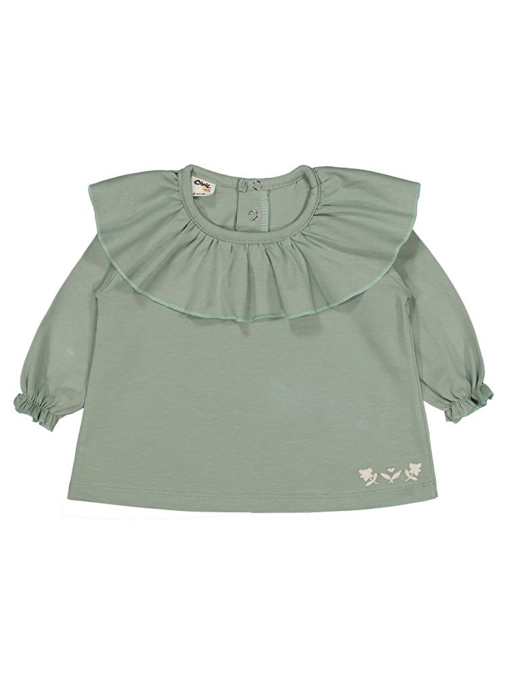 Yeşil Baby Yakalı 6-18 Ay Sweatshirt