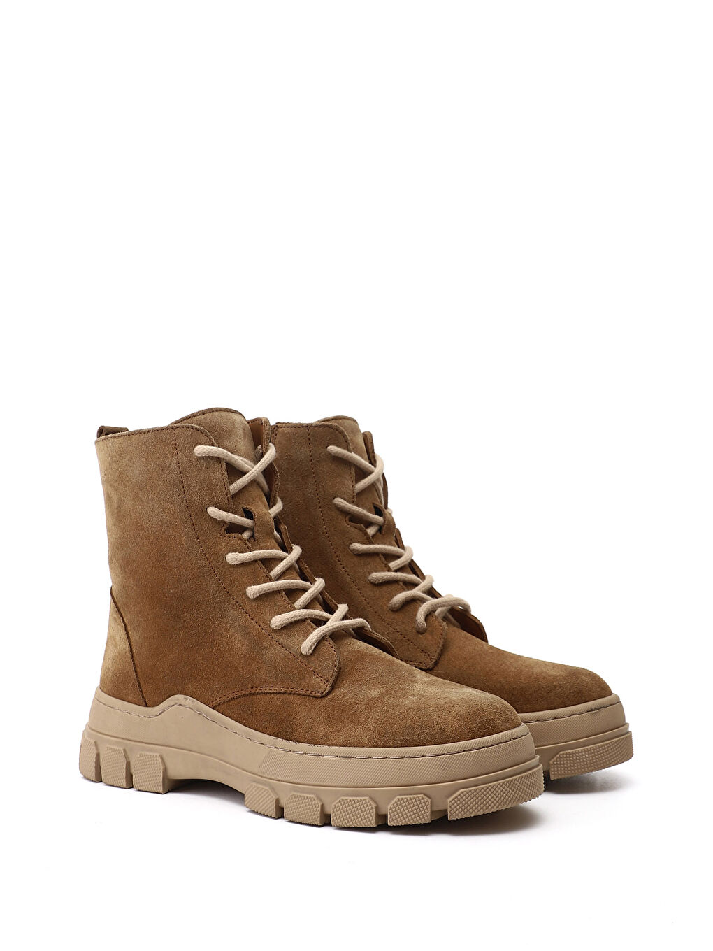 Kahverengi Kadın KAHVERENGİ-TABA Fermuarlı Kauçuk Taban Hakiki Deri Postal Bot-1