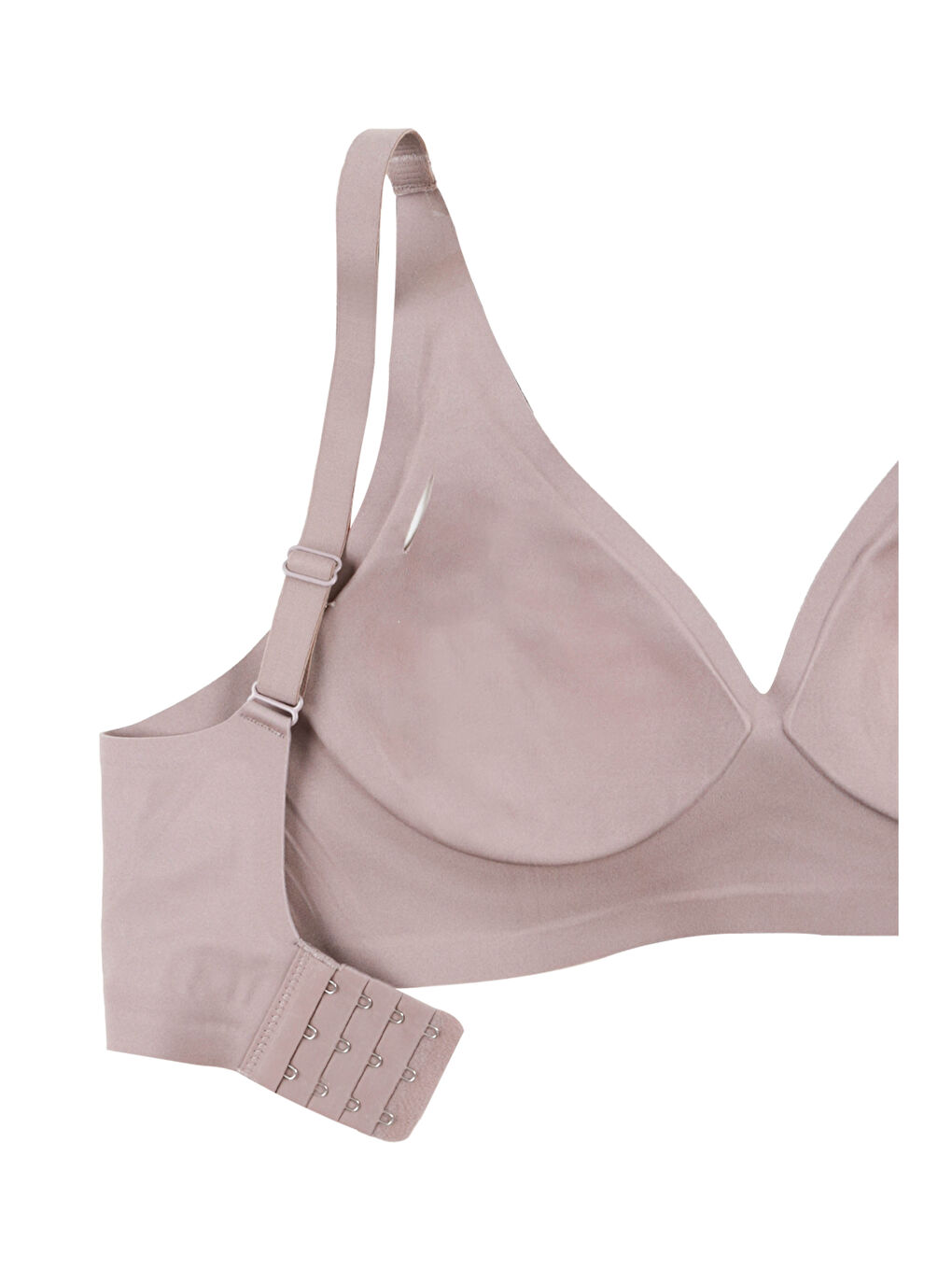 Ekru Kadın Balensiz Lazer Dikişsiz Pedli Sütyen-1