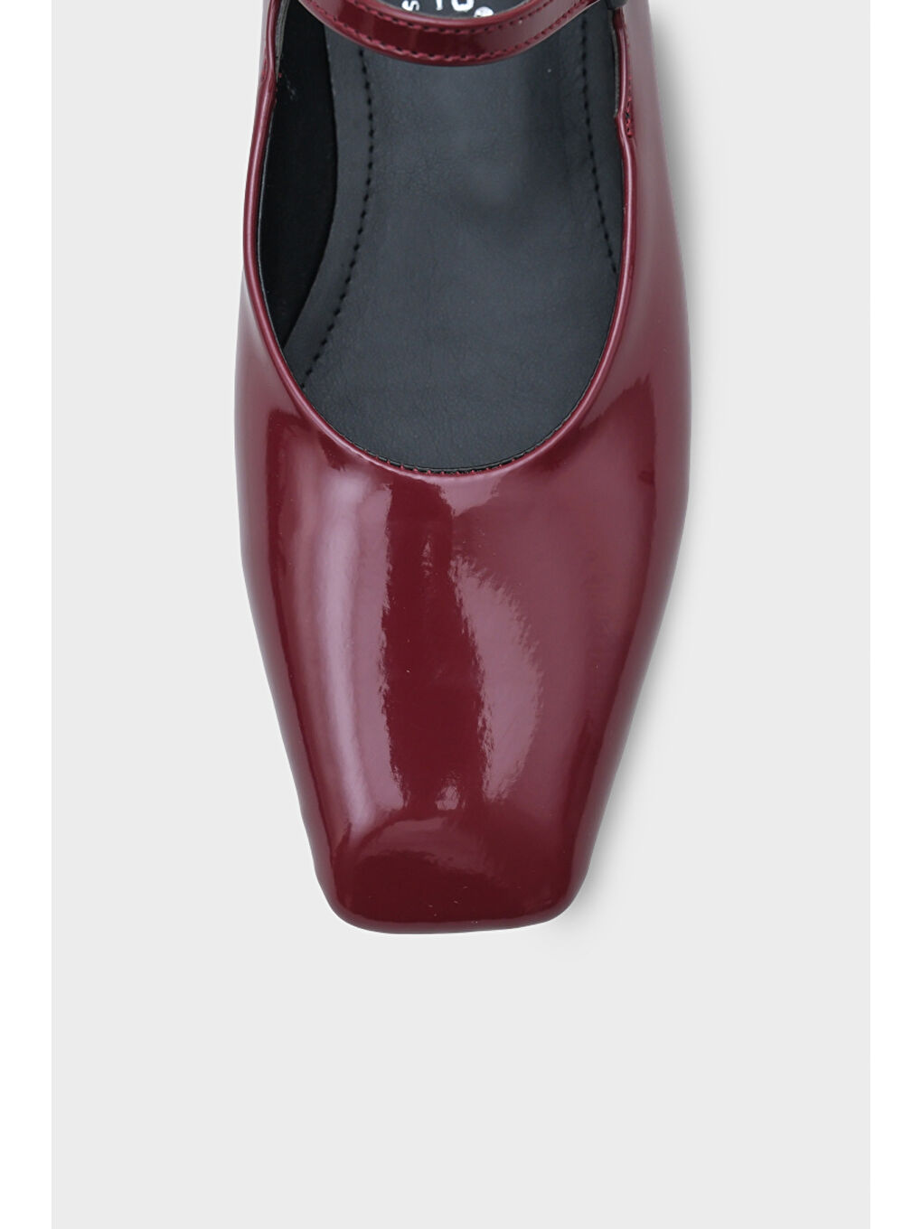 Bordo Nickie Tokalı Bantlı Küt Burunlu Düz Topuklu Günlük Kadın Babet-2