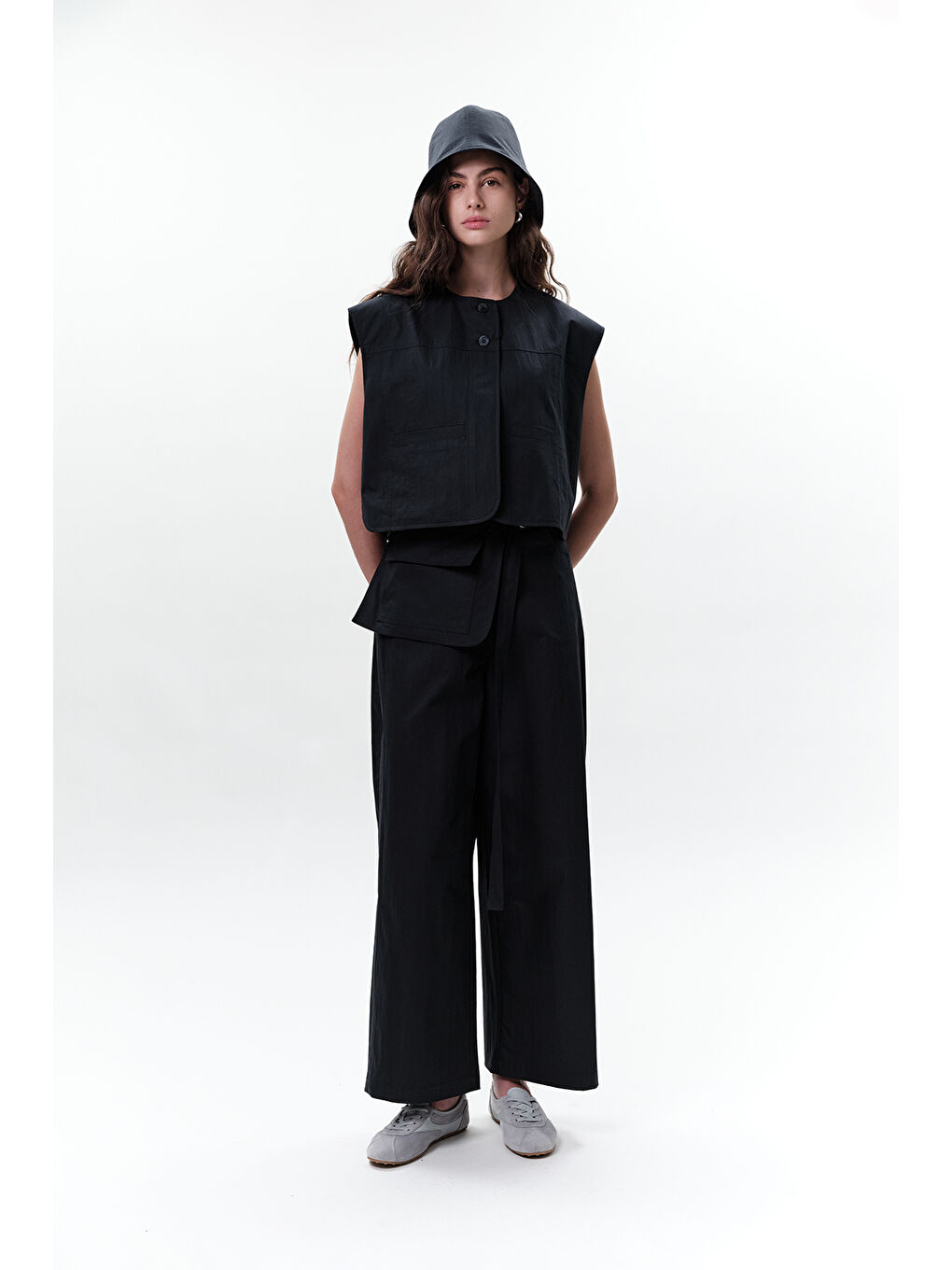 Cep Kemerli Pantolon Lacivert-2