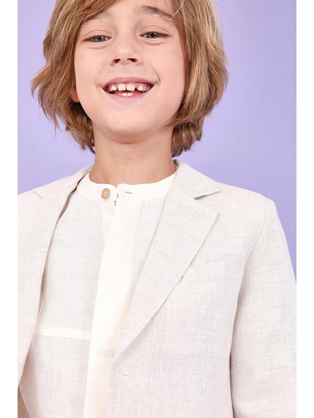 Beyaz Erkek Çocuk Ceket-2