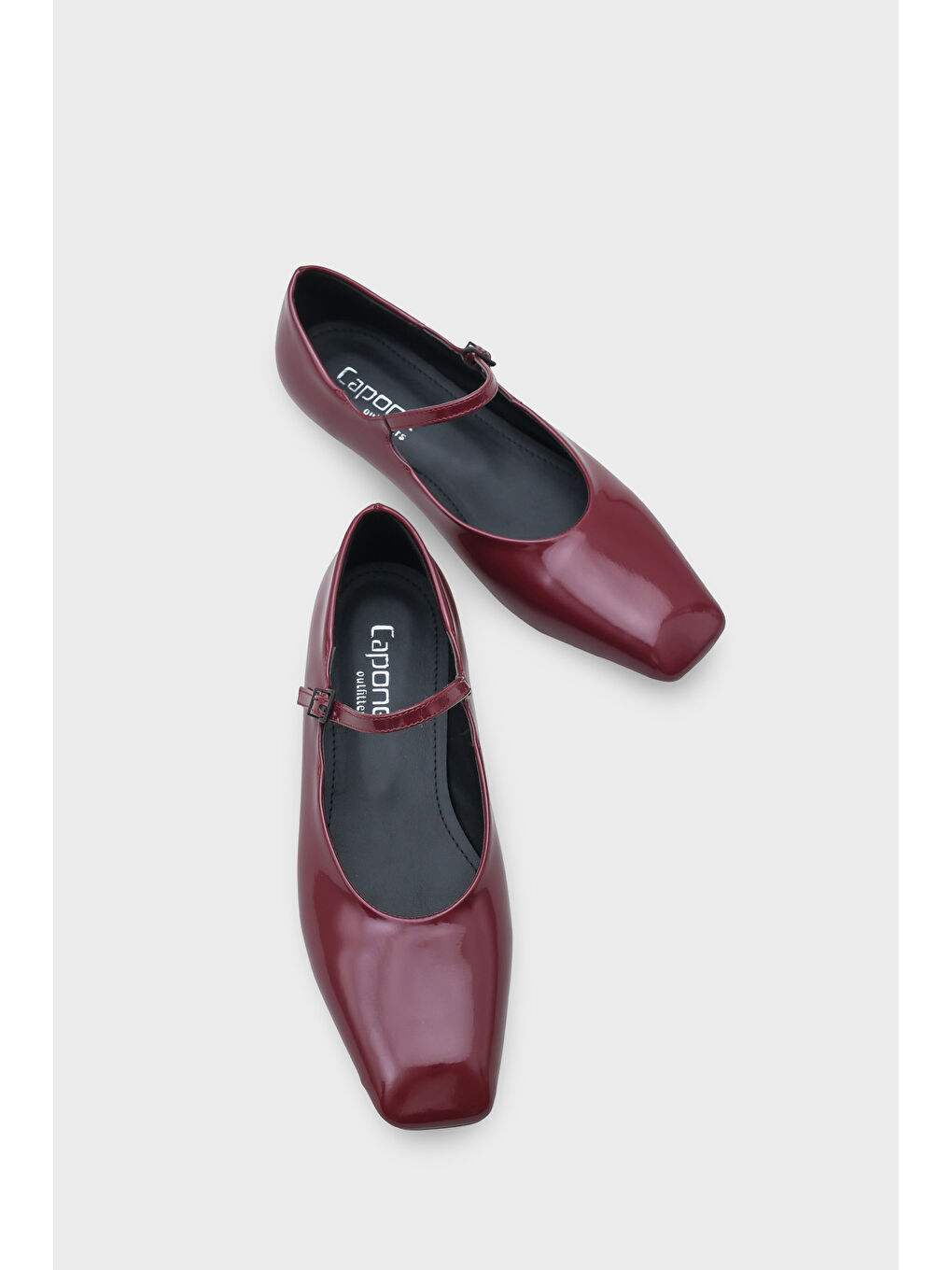 Bordo Nickie Tokalı Bantlı Küt Burunlu Düz Topuklu Günlük Kadın Babet-5