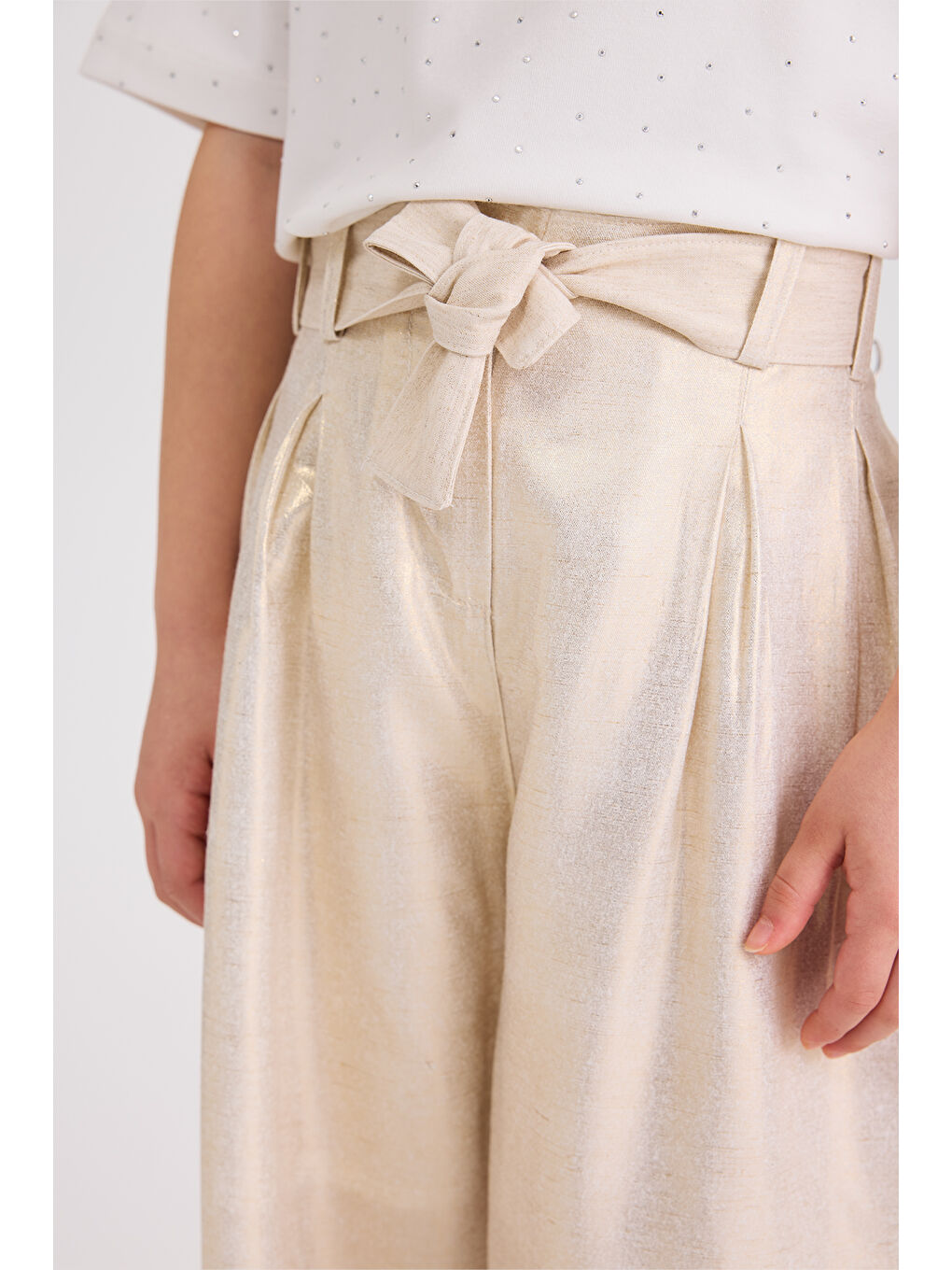 Sarı Kız Çocuk Gold Pantolon-1