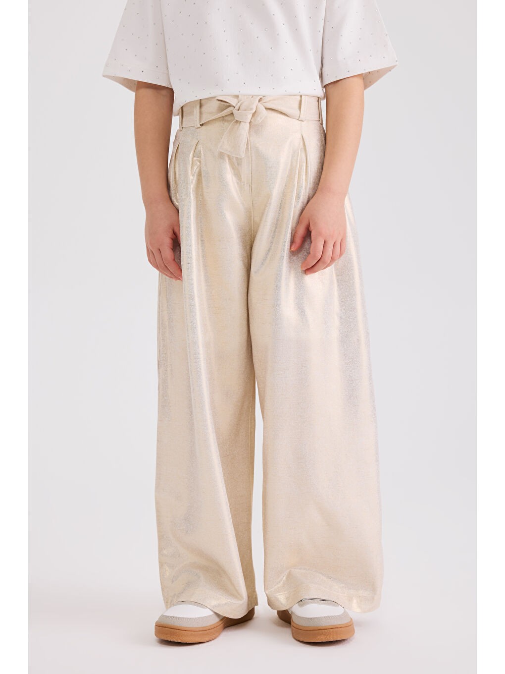 Sarı Kız Çocuk Gold Pantolon-5