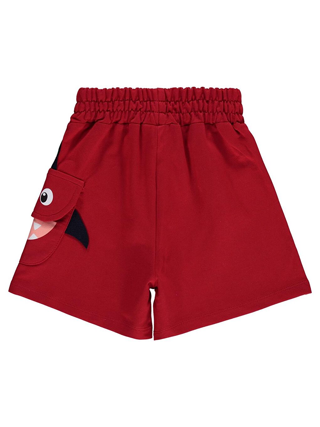 Boys Köpekbalığı Nakışlı 2-5 Yaş Şort - Kırmızı-2