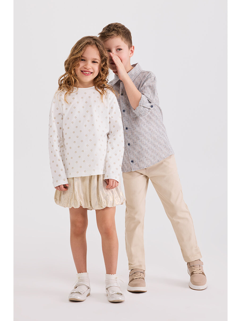 Sarı Kız Çocuk Gold Pantolon-7