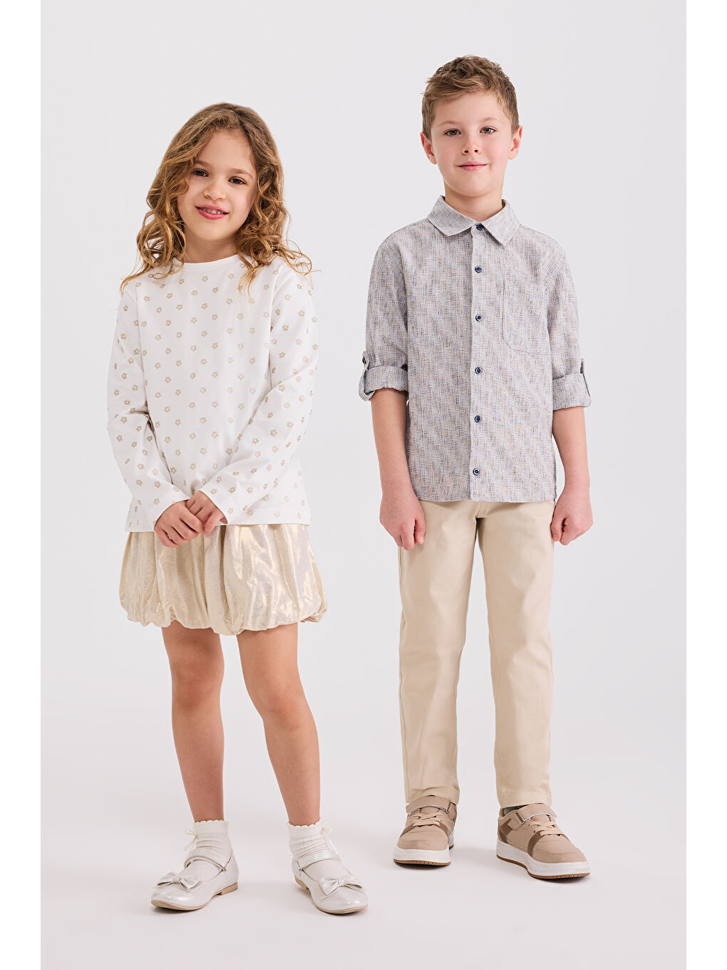 Sarı Kız Çocuk Gold Pantolon-8