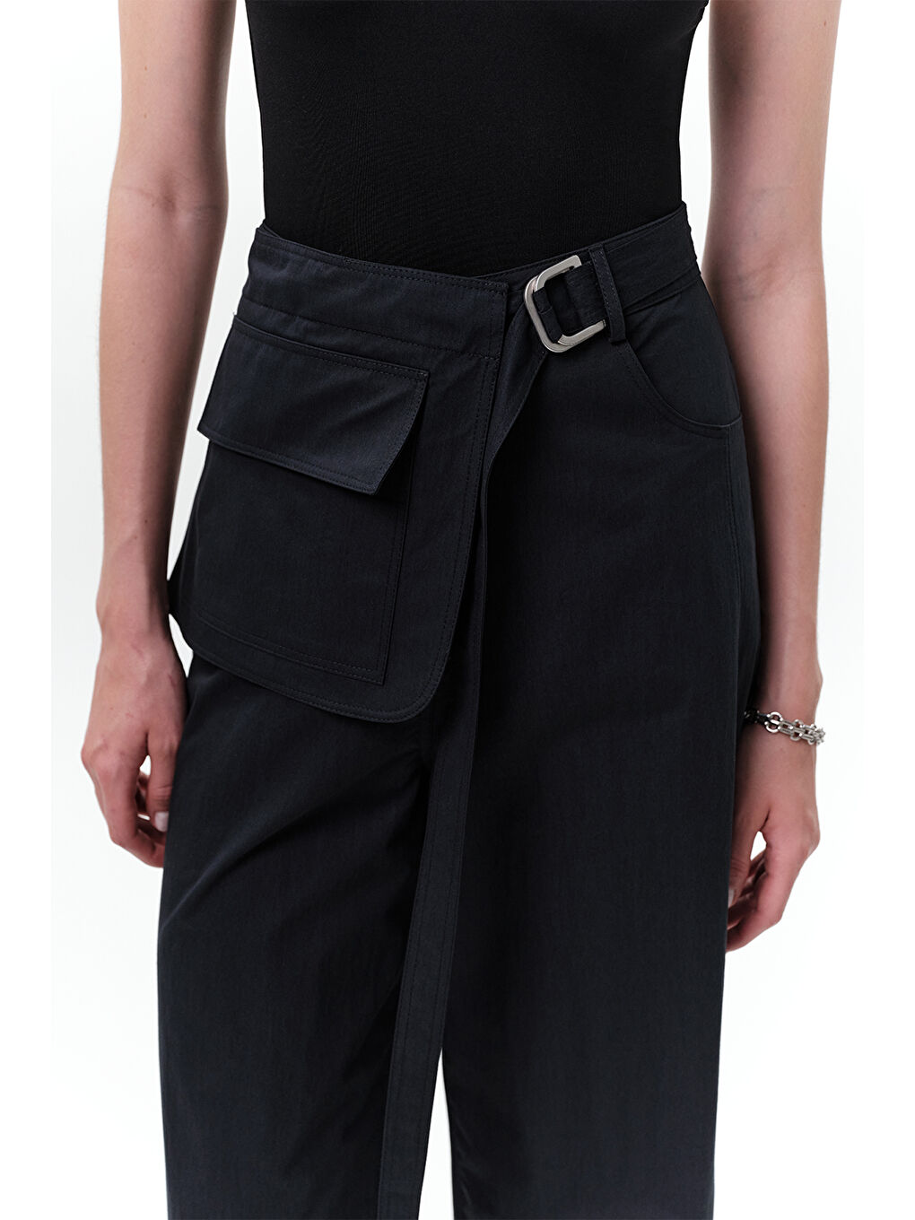 Cep Kemerli Pantolon Lacivert-5