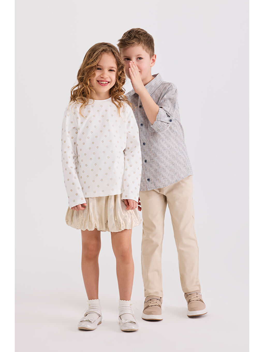 Sarı Kız Çocuk Gold Pantolon-9