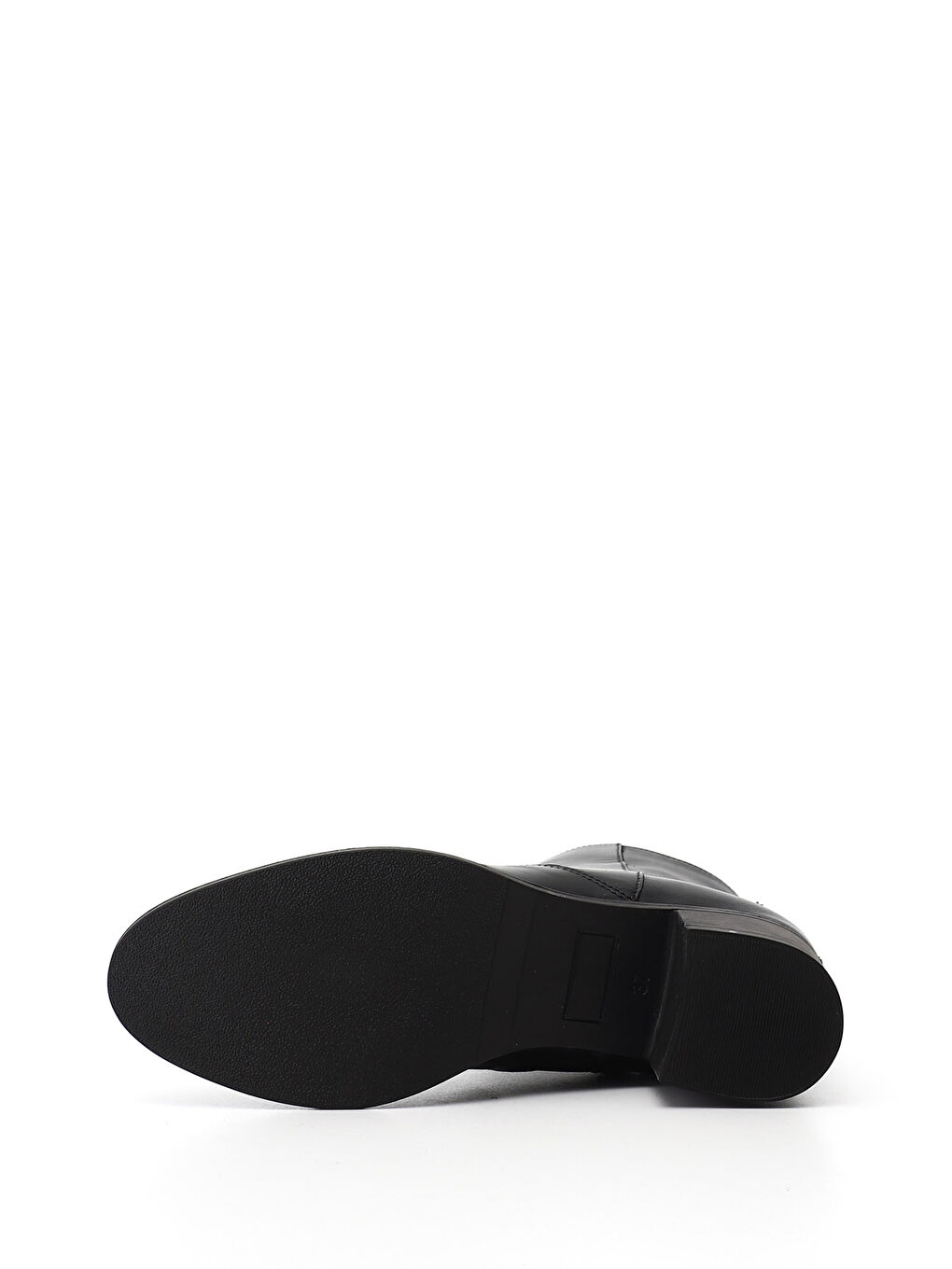 Siyah Kadın SİYAH Fermuarlı Kalın Topuklu Hakiki Deri Bot-3