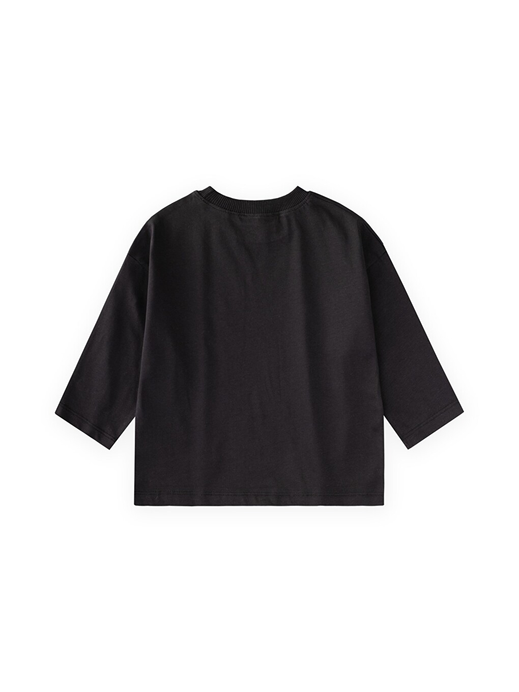 Oversize Mevsimlik T-shirt 2-10 Yaş Siyah-1