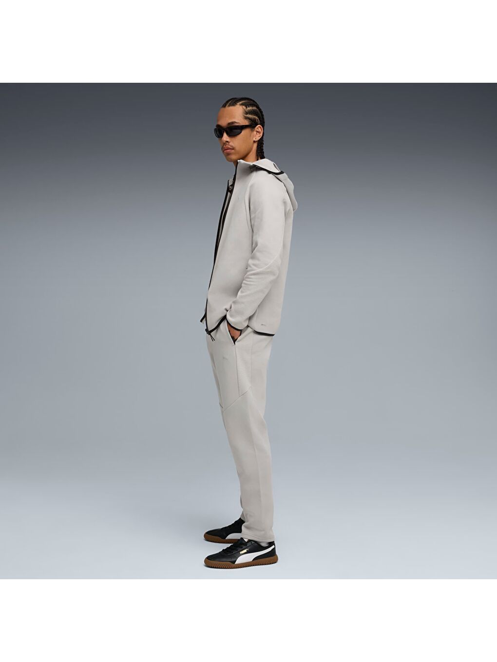 Gri EVOSTRIPE Erkek Eşofman Altı-1