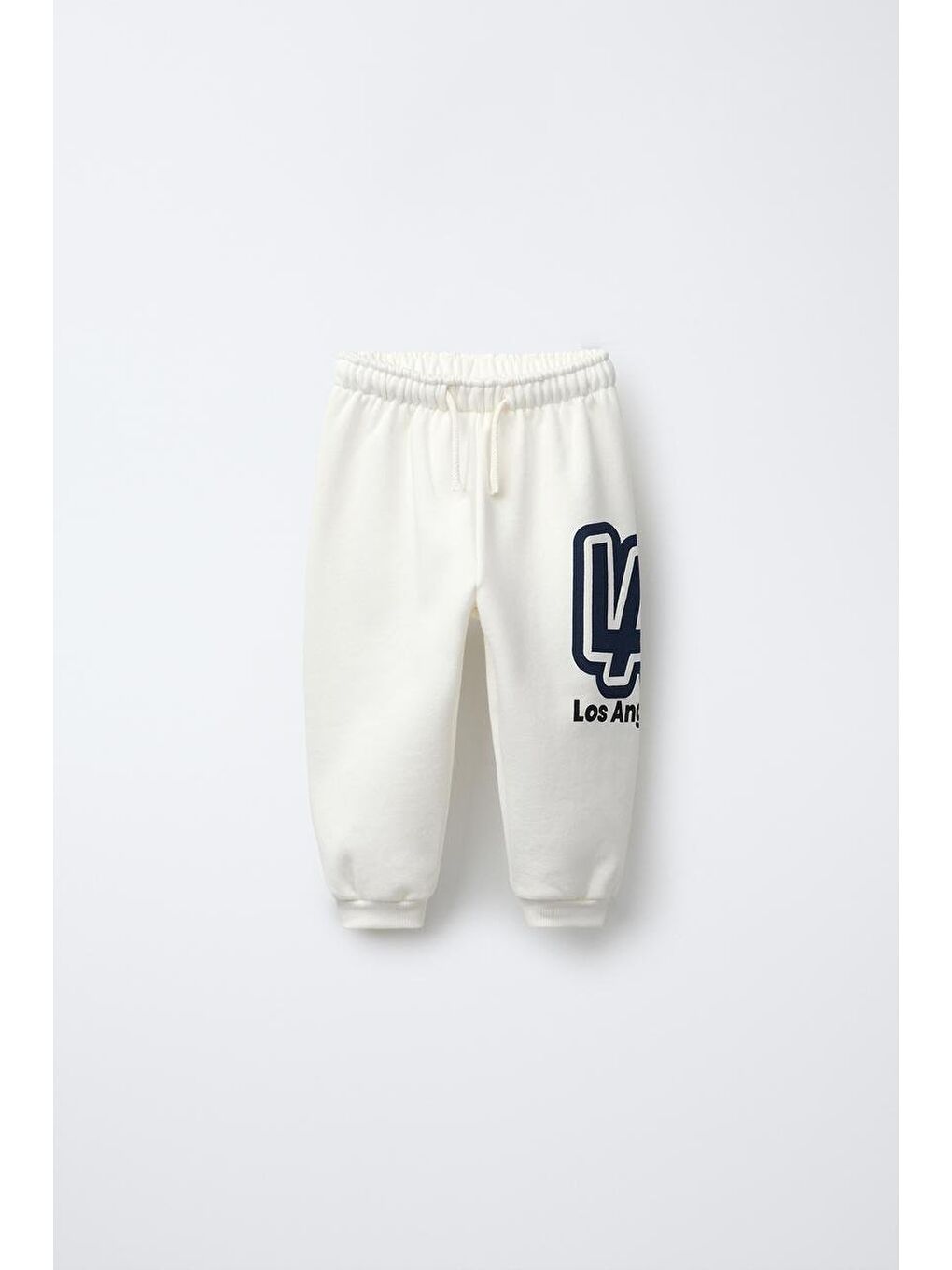 Karışık Erkek Çocuk Pamuklu Beyaz La Baskılı Sweatshirt Eşofman Alt-Üst Takım-4