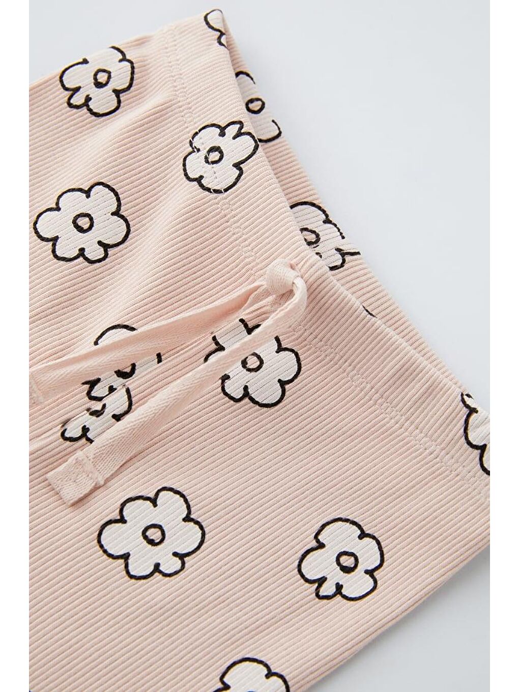 Pembe Kız Çocuk Pamuklu Pudra Slogan Baskılı Sweatshirt Çiçek Desenli Tayt Takım-3