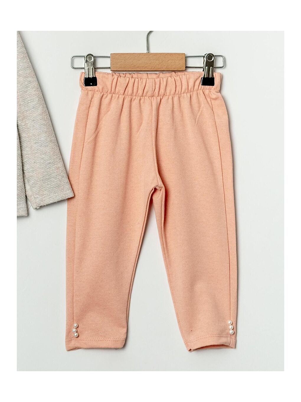 Pembe %100 Pamuklu Ekose Kumaş Bebek Üçlü Takım-3