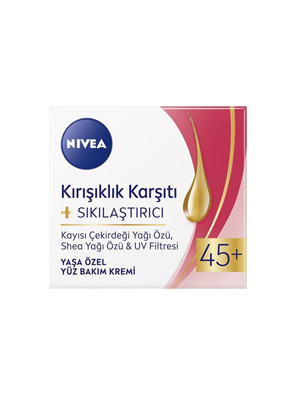 NIVEA Şeffaf Kırışıklık Karşıtı + Sıkılaştırıcı Krem Yaş 45+ 50 ml, Yaşa Özel Yüz Bakım Kremi, Güneş Koruması - 1