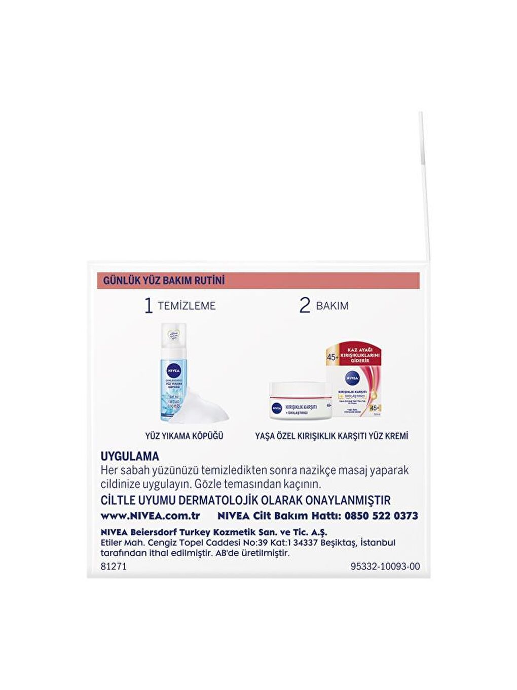 NIVEA Şeffaf Kırışıklık Karşıtı + Sıkılaştırıcı Krem Yaş 45+ 50 ml, Yaşa Özel Yüz Bakım Kremi, Güneş Koruması - 2