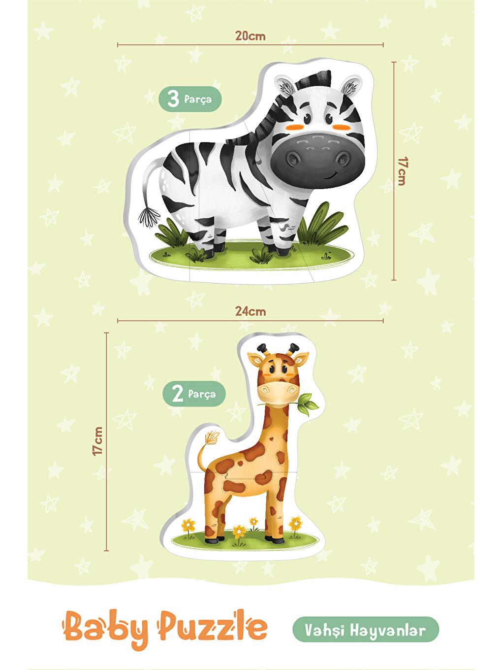 Baby Puzzle Vahşi Hayvanlar 13 Parça-2