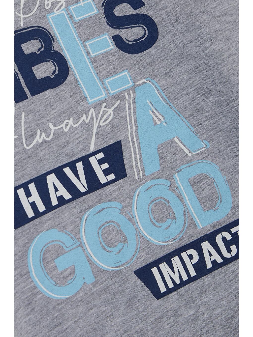 Erkek Çocuk Eşofman Takım Slogan Temalı Yazı Baskılı Gri Melanj (4-8 Yaş)