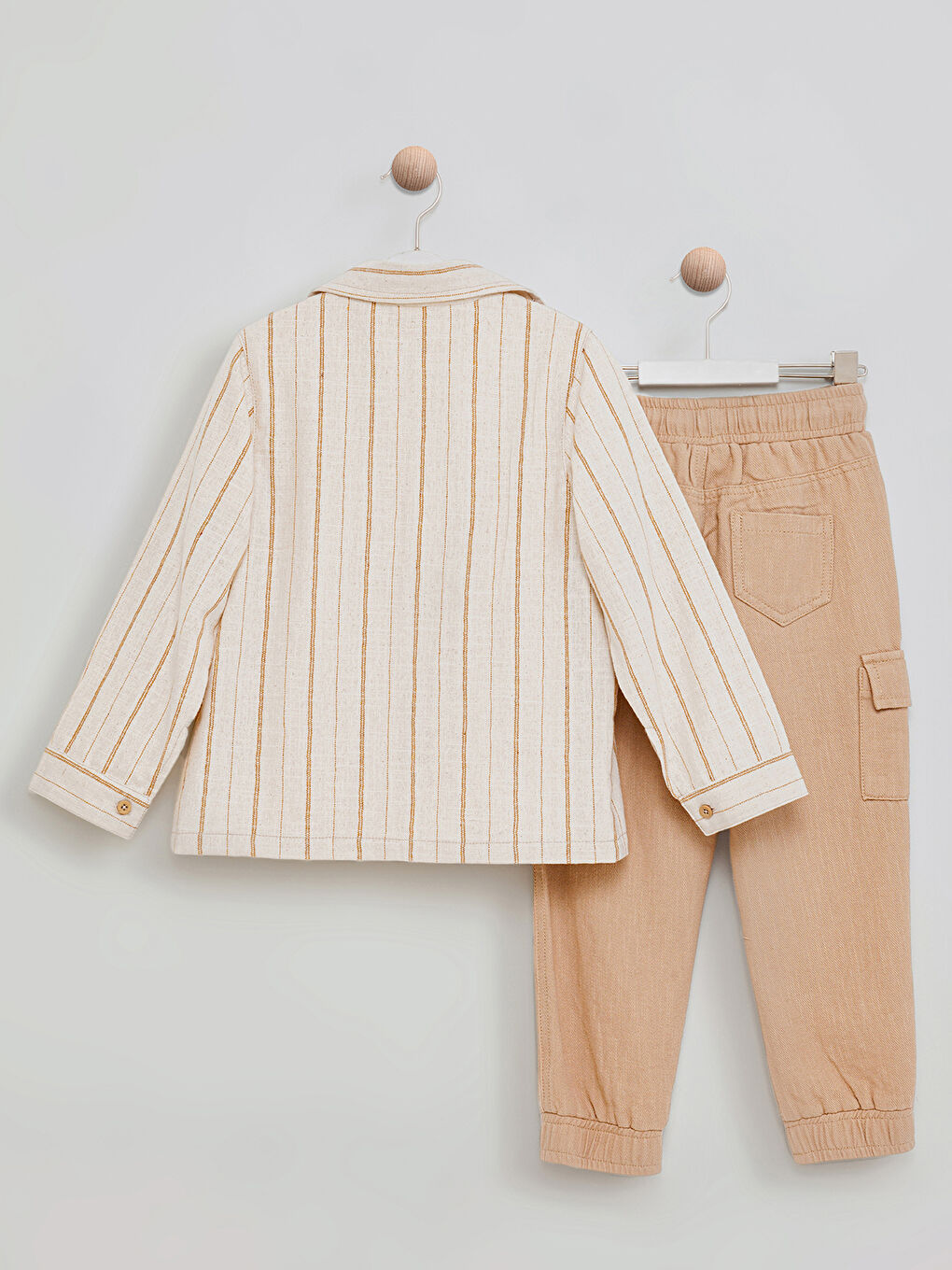 Kahverengi Erkek Çocuk 3'lü Takım 2-5 Yaş Camel-1