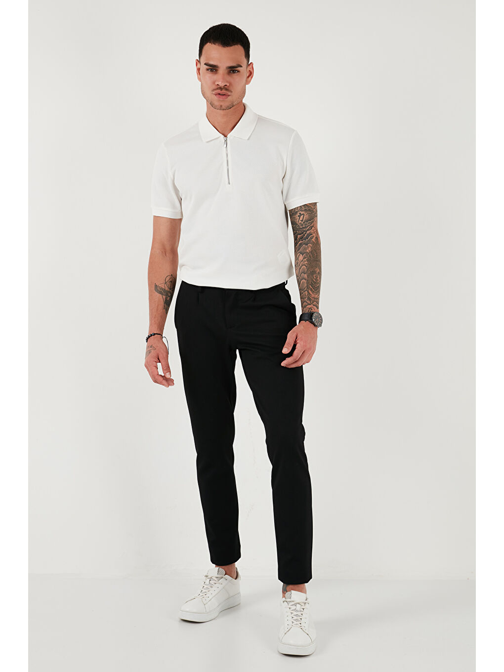 Siyah Pamuklu Regular Fit 3'lü Paket Polo Yaka Tişört 59029641527S3-4