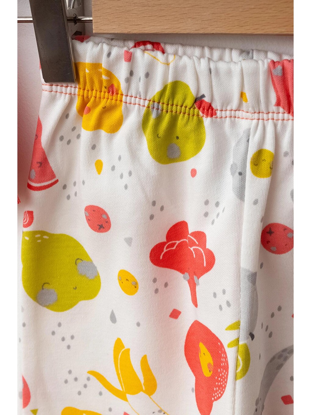 Kırmızı Meyve Sebze Baskılı Pamuklu Pijama Takımı 45165-2