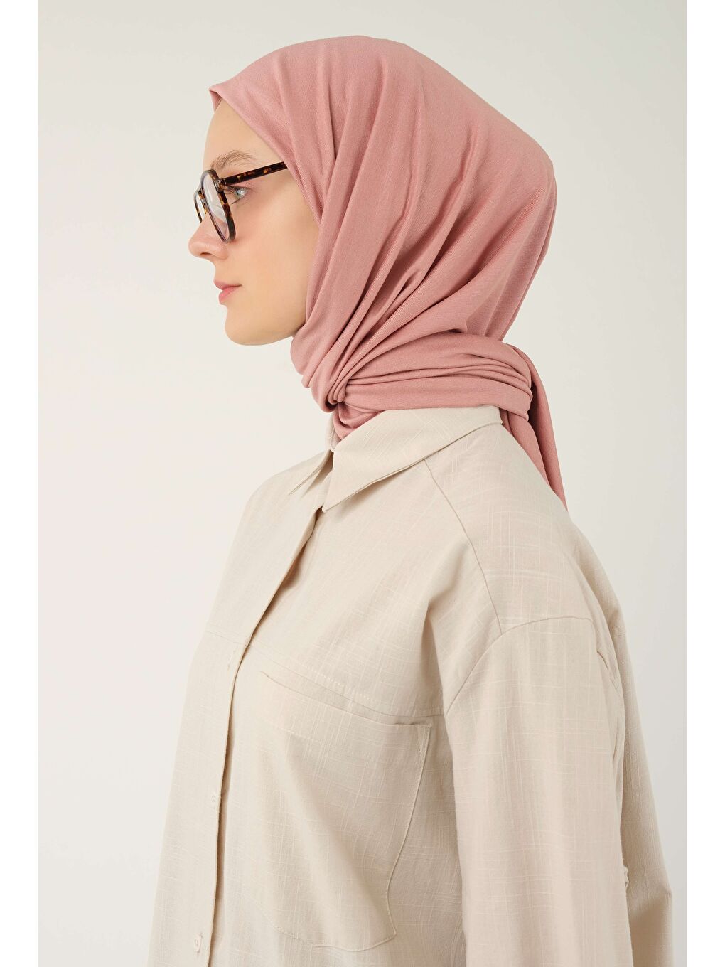 Penye Şal Soft Pembe-1