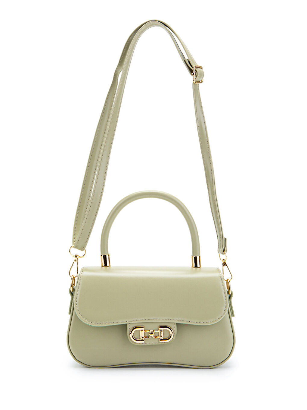 Kapaklı Baget Adel Çapraz Kadın Çanta Yeşil-2