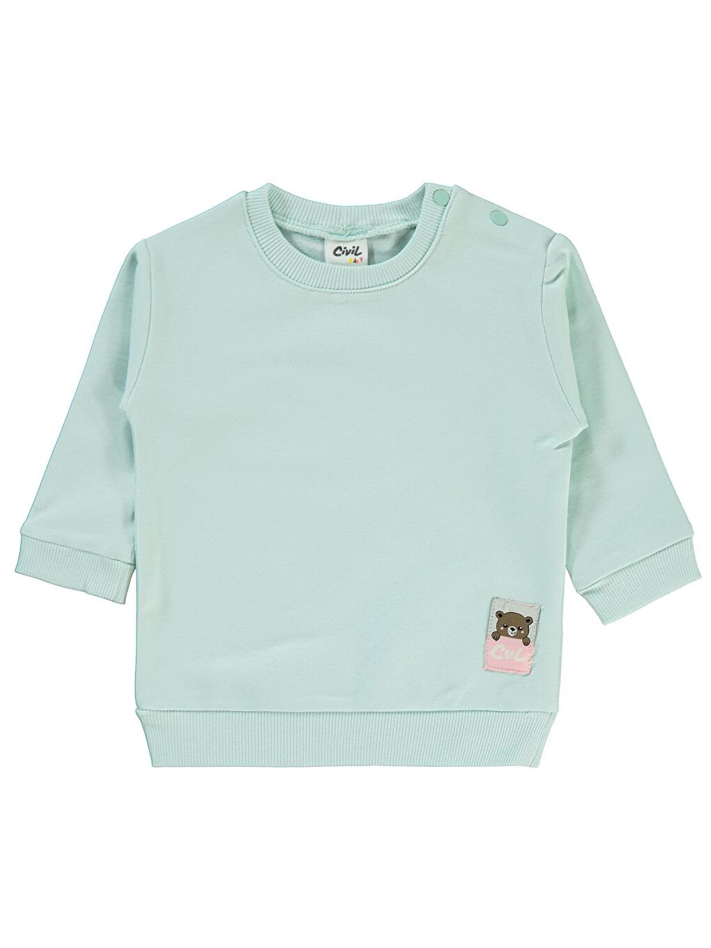 Civil Koyu Mint Yeşili Baby Kız Bebek Sweatshirt 6-18 Ay Mint