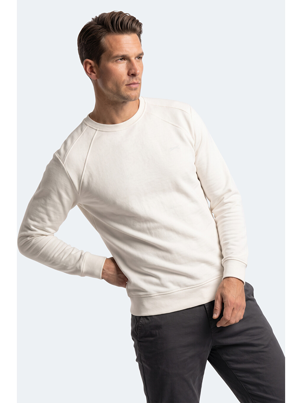 Kovan I Erkek Beyaz Sweatshırt-3