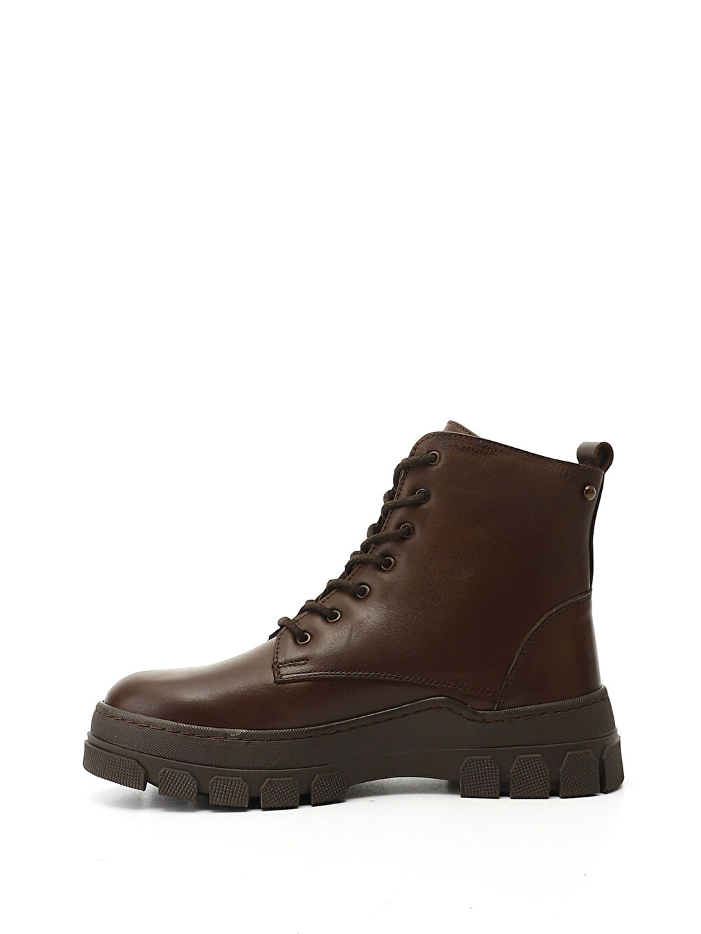 Kahverengi Kadın TÜTÜN KAHVE Fermuarlı Kauçuk Taban Hakiki Deri Postal Bot-2