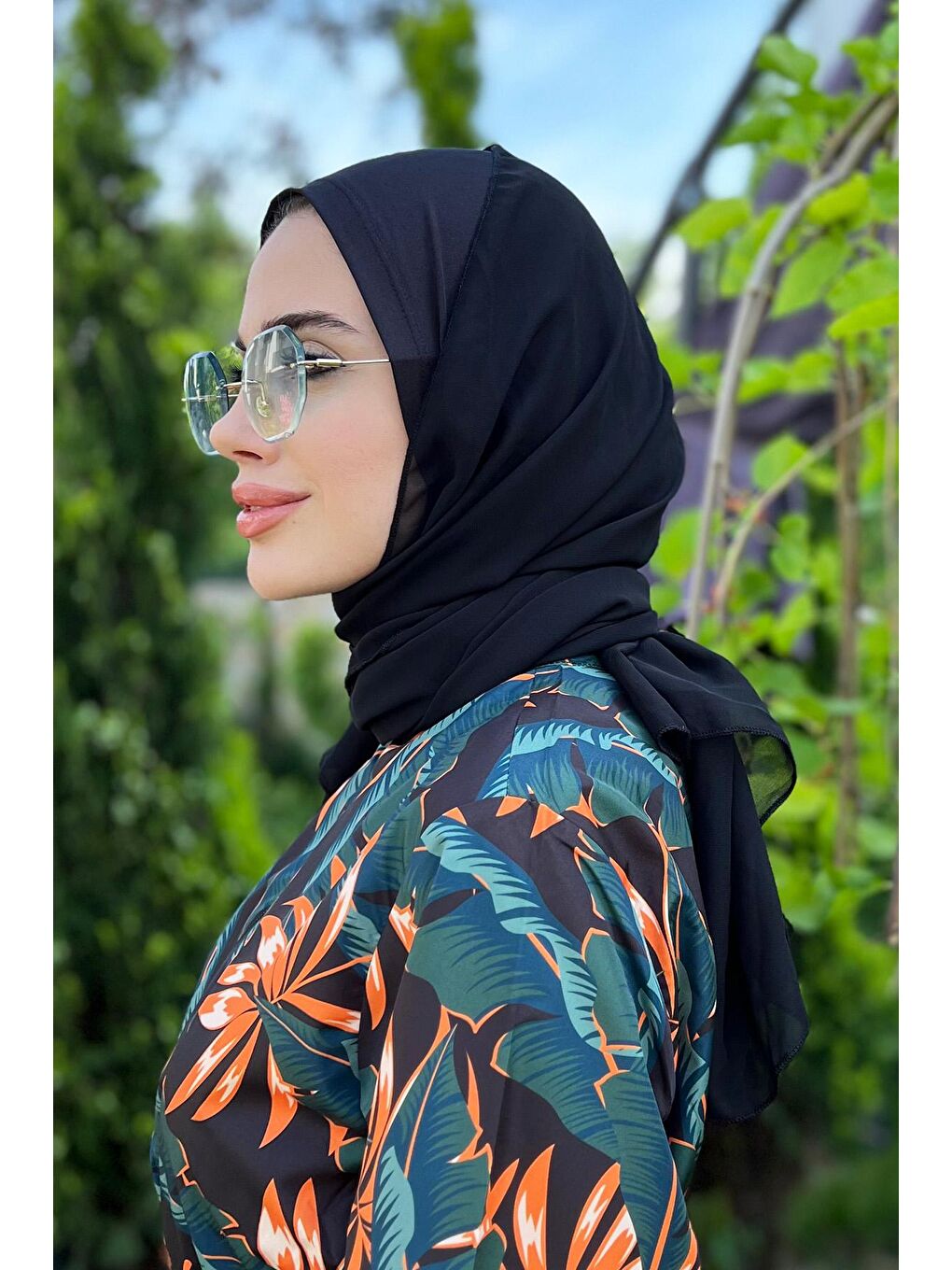 Siyah Eşarp Şal Bağlamalı Yüzücü bone RBE-011